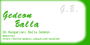 gedeon balla business card